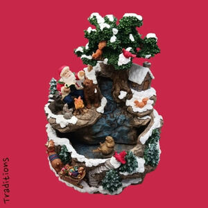 Traditions vtg christmas decorative table top fountain